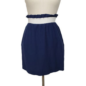 VINEYARD VINES Paper Bag Navy Blue Mini Skirt Women's Size XXS
